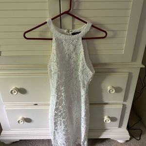 White formal short dress